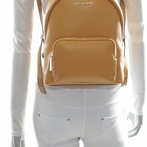 Michael Kors Erin Medium Pebbled Leather Backpack  Marigold